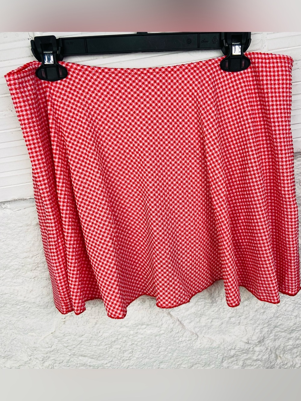 NWOT wild fable Red Gingham plaid stretch Skort size large - Picture 6 of 10